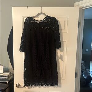 Taylor Black Lace Midi Dress